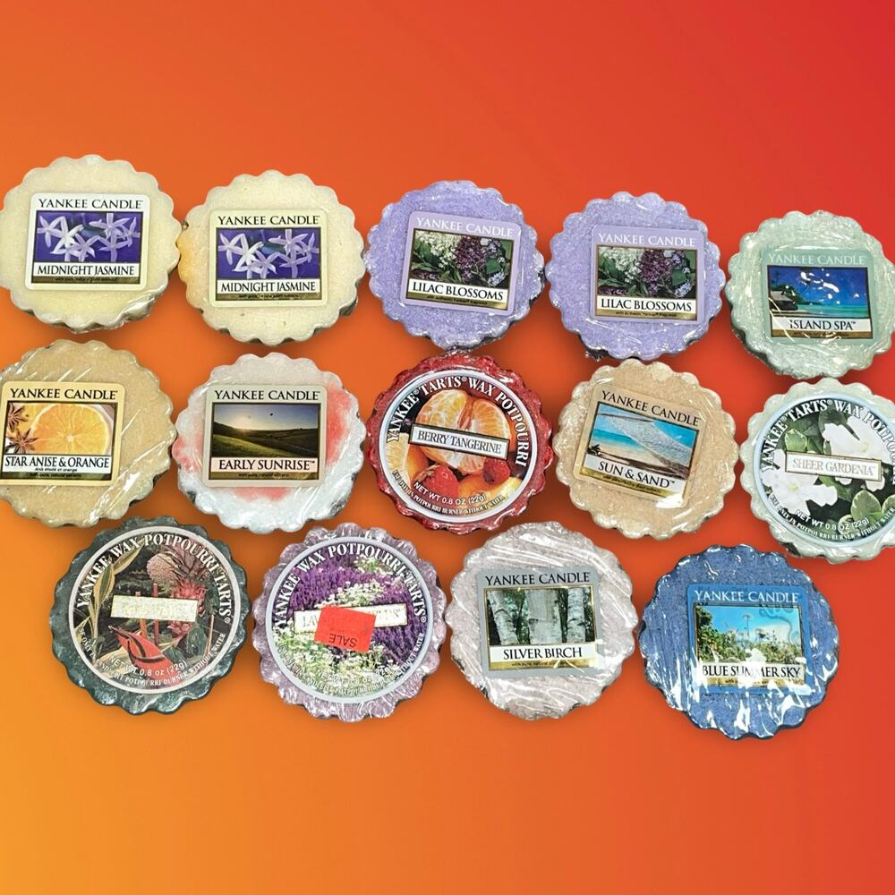 Vintage Yankee Candle Wax Tarts Lot of 14 Spring Summer Floral Beach Retired